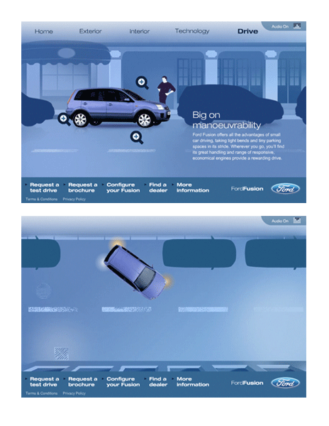 Ford Fusion 'Drive' page