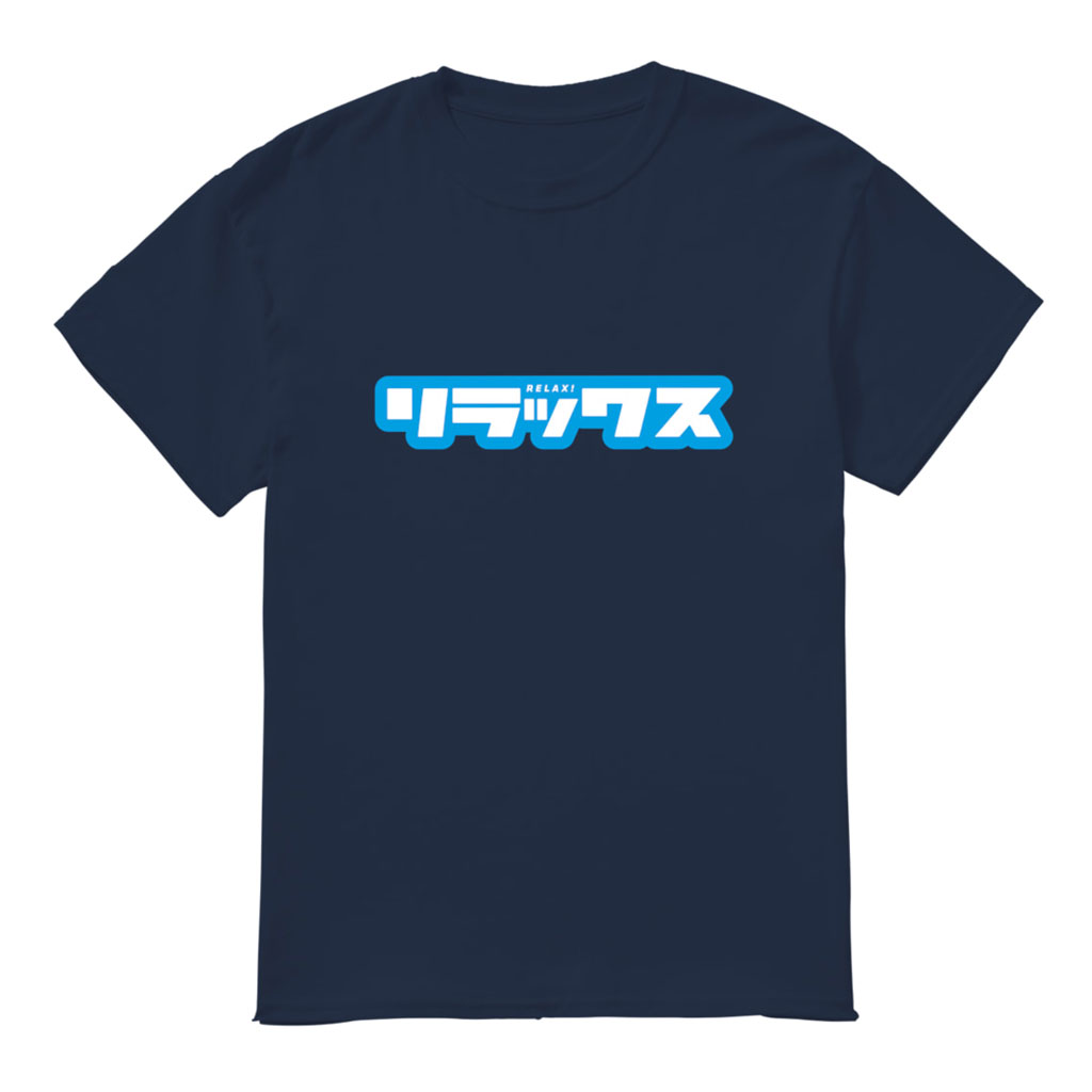 Craftyfish Urban Tees Relax Katakana Blue t shirt
